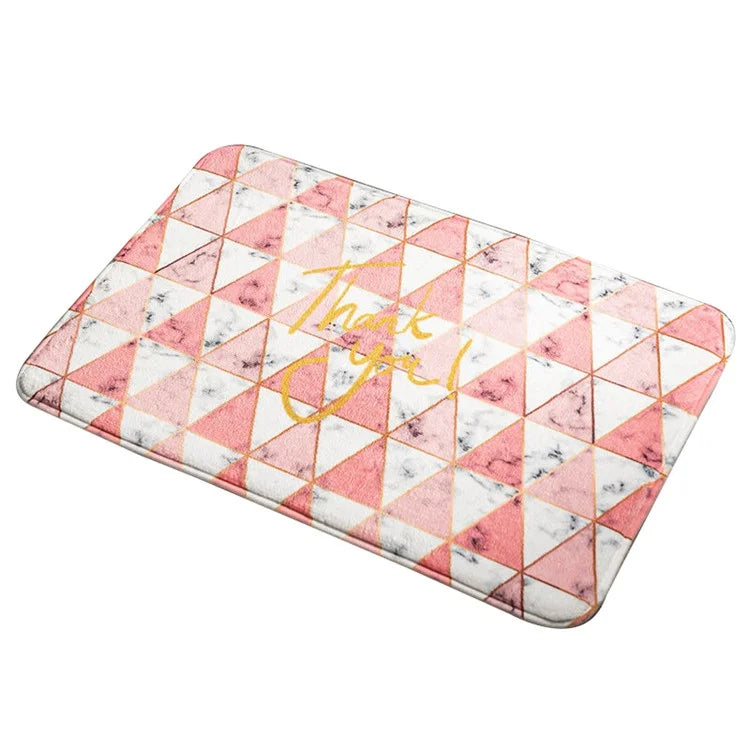 40x60cm Square Entrance Door Mat Non-Slip Water Absorbent Bathroom Mat Carpet