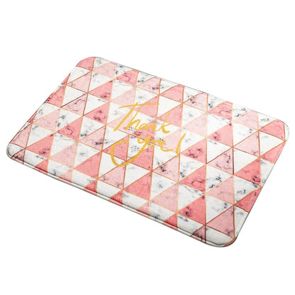 40x60cm Square Entrance Door Mat Non-Slip Water Absorbent Bathroom Mat Carpet