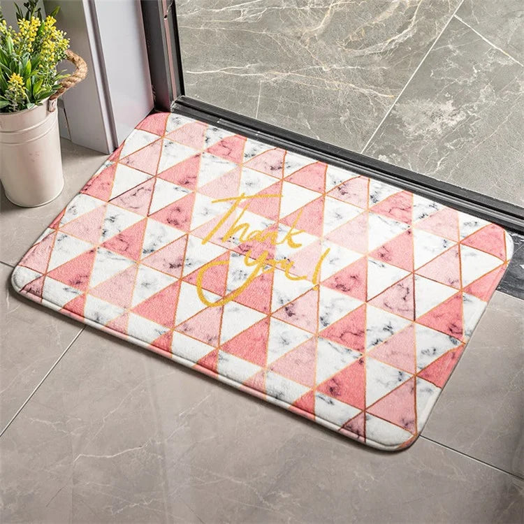 40x60cm Square Entrance Door Mat Non-Slip Water Absorbent Bathroom Mat Carpet