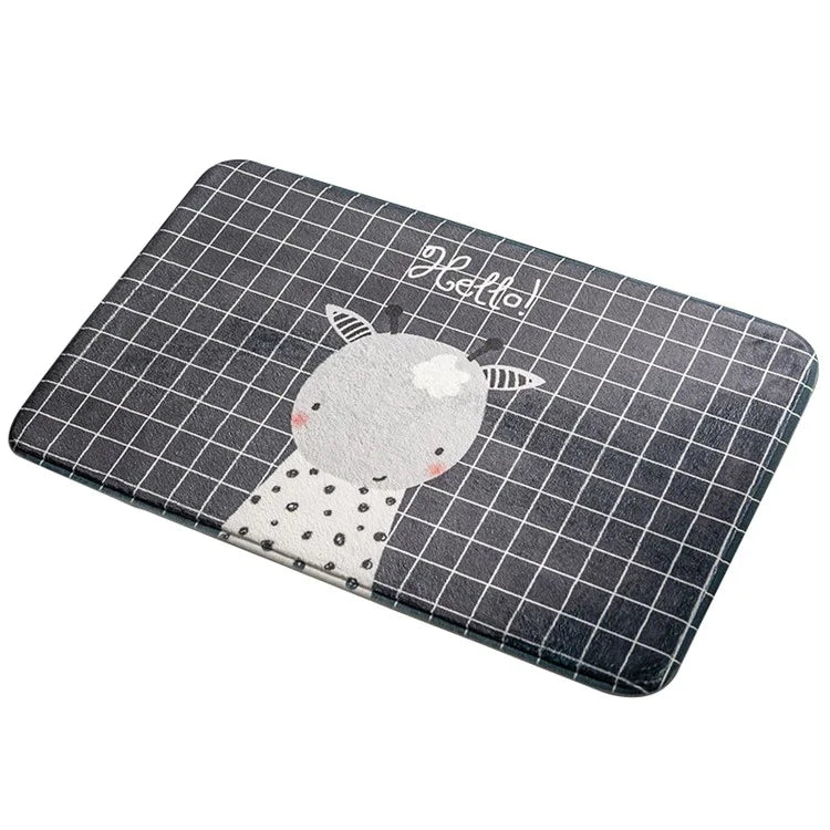 40x60cm Square Entrance Door Mat Non-Slip Water Absorbent Bathroom Mat Carpet