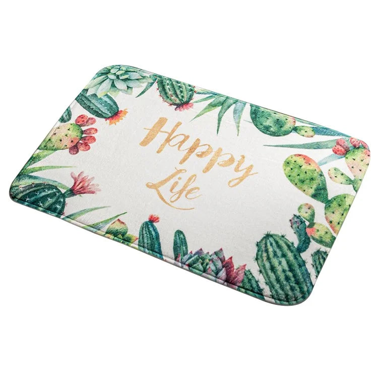 40x60cm Square Entrance Door Mat Non-Slip Water Absorbent Bathroom Mat Carpet