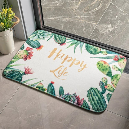 40x60cm Square Entrance Door Mat Non-Slip Water Absorbent Bathroom Mat Carpet