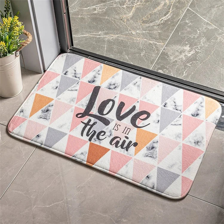 40x60cm Square Entrance Door Mat Non-Slip Water Absorbent Bathroom Mat Carpet