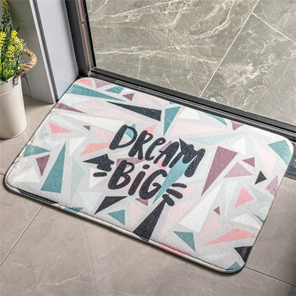 40x60cm Square Entrance Door Mat Non-Slip Water Absorbent Bathroom Mat Carpet