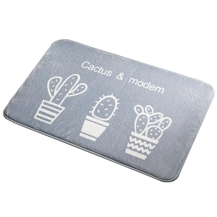 40x60cm Square Entrance Door Mat Non-Slip Water Absorbent Bathroom Mat Carpet