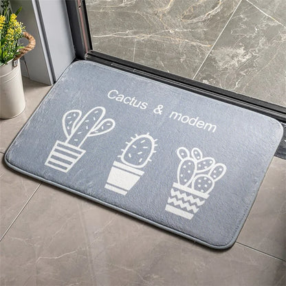 40x60cm Square Entrance Door Mat Non-Slip Water Absorbent Bathroom Mat Carpet