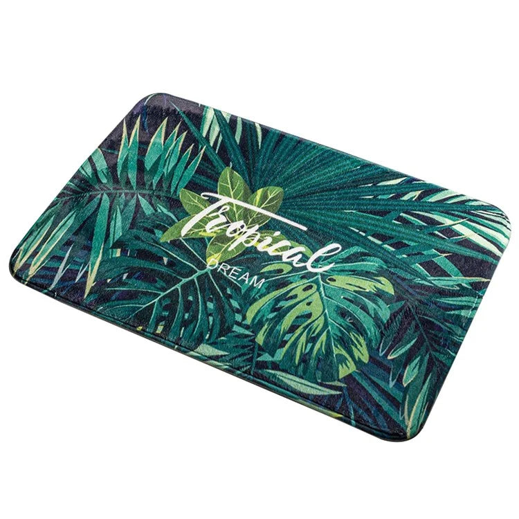40x60cm Square Entrance Door Mat Non-Slip Water Absorbent Bathroom Mat Carpet