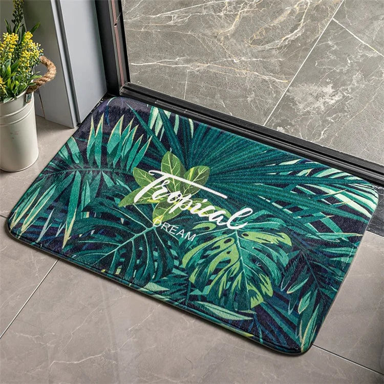 40x60cm Square Entrance Door Mat Non-Slip Water Absorbent Bathroom Mat Carpet