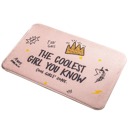 40x60cm Square Entrance Door Mat Non-Slip Water Absorbent Bathroom Mat Carpet