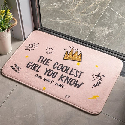 40x60cm Square Entrance Door Mat Non-Slip Water Absorbent Bathroom Mat Carpet