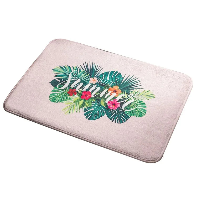 40x60cm Square Entrance Door Mat Non-Slip Water Absorbent Bathroom Mat Carpet