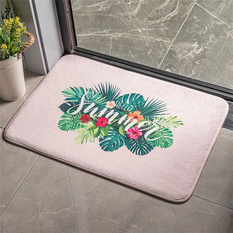 40x60cm Square Entrance Door Mat Non-Slip Water Absorbent Bathroom Mat Carpet