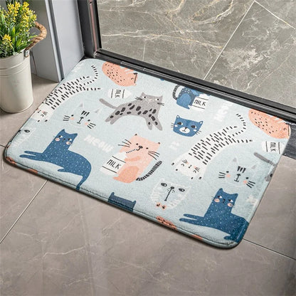 40x60cm Square Entrance Door Mat Non-Slip Water Absorbent Bathroom Mat Carpets Group