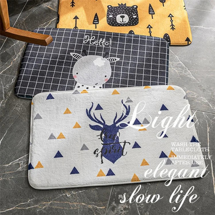 40x60cm Square Entrance Door Mat Non-Slip Water Absorbent Bathroom Mat Carpets Group
