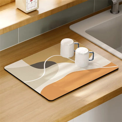 30x40cm Absorbent Drainage Dish Drying Mat Tableware Draining Pad