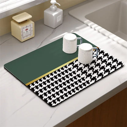 30x40cm Absorbent Drainage Dish Drying Mat Tableware Draining Pad