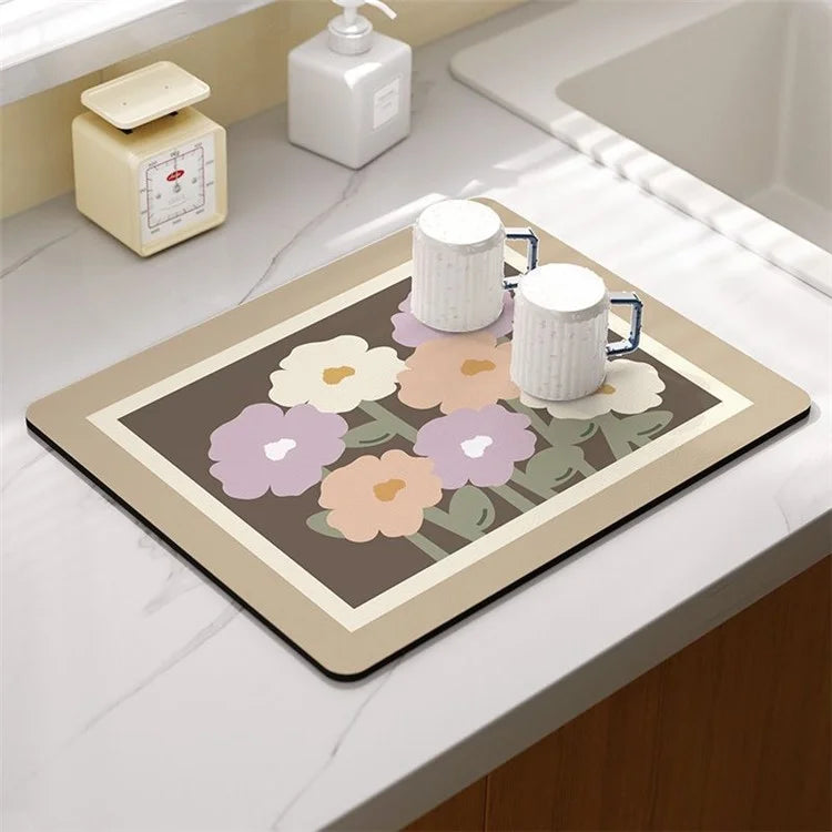 30x40cm Absorbent Drainage Dish Drying Mat Tableware Draining Pad