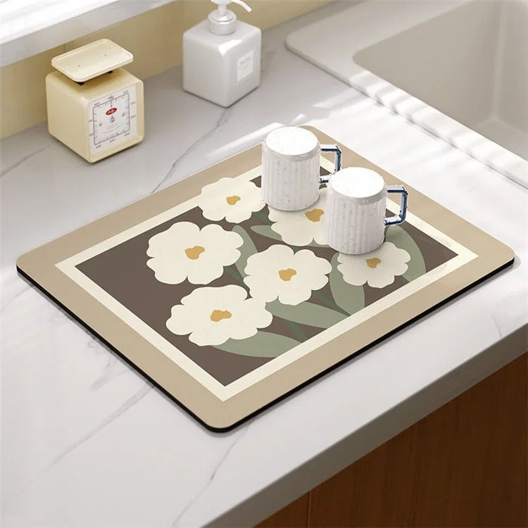 30x40cm Absorbent Drainage Dish Drying Mat Tableware Draining Pad