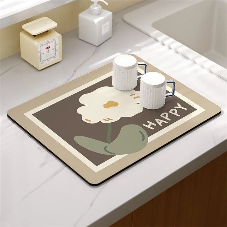 30x40cm Absorbent Drainage Dish Drying Mat Tableware Draining Pad
