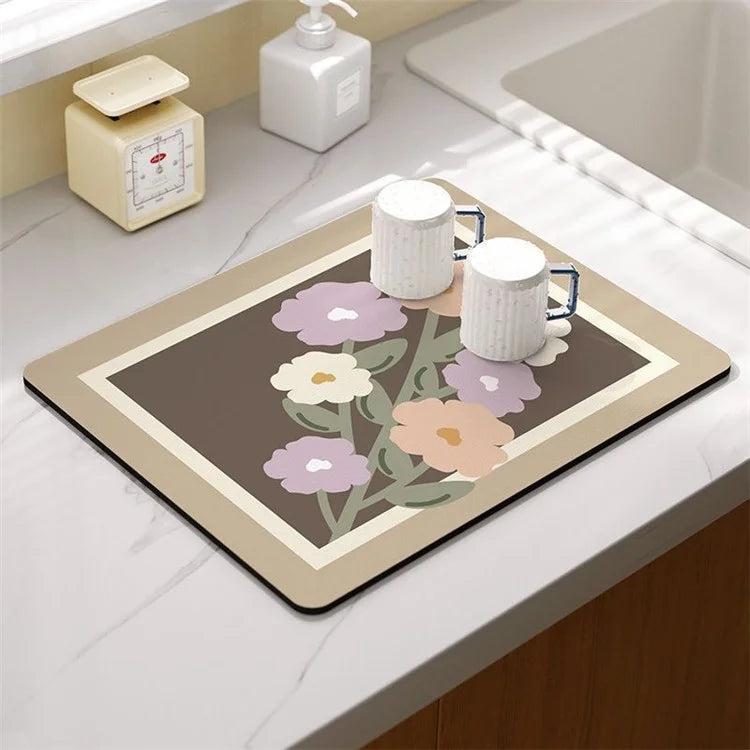 30x40cm Absorbent Drainage Dish Drying Mat Tableware Draining Pad