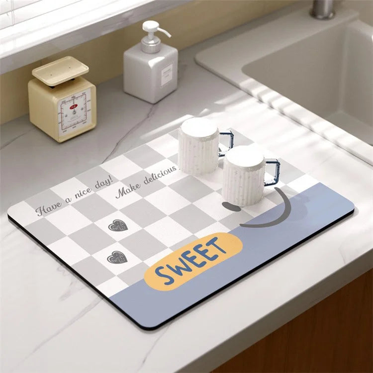 30x40cm Absorbent Drainage Dish Drying Mat Tableware Draining Pad