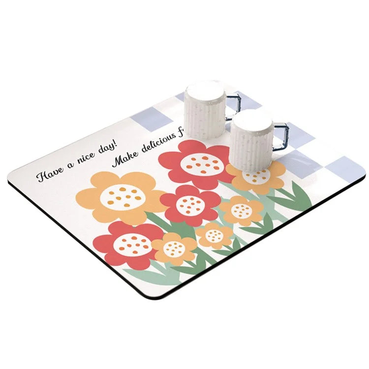 30x40cm Absorbent Drainage Dish Drying Mat Tableware Draining Pad