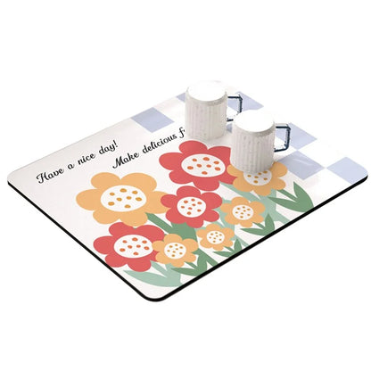 30x40cm Absorbent Drainage Dish Drying Mat Tableware Draining Pad