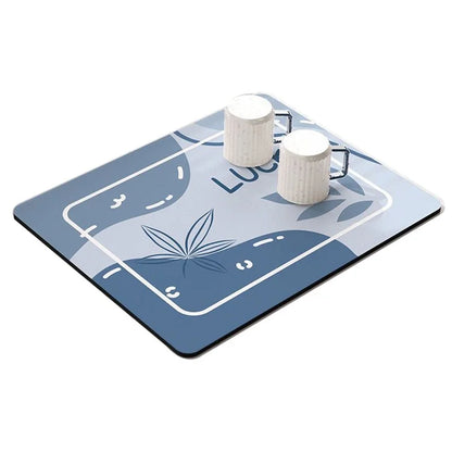 50x60cm Diatomite Super Absorbent Draining Mat Non-Slip Kitchen Counter Tableware Pad