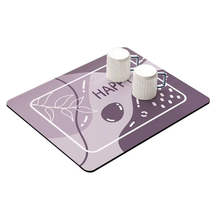 50x60cm Diatomite Super Absorbent Draining Mat Non-Slip Kitchen Counter Tableware Pad