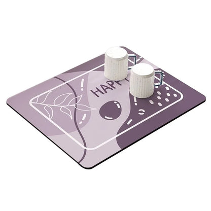 50x60cm Diatomite Super Absorbent Draining Mat Non-Slip Kitchen Counter Tableware Pad