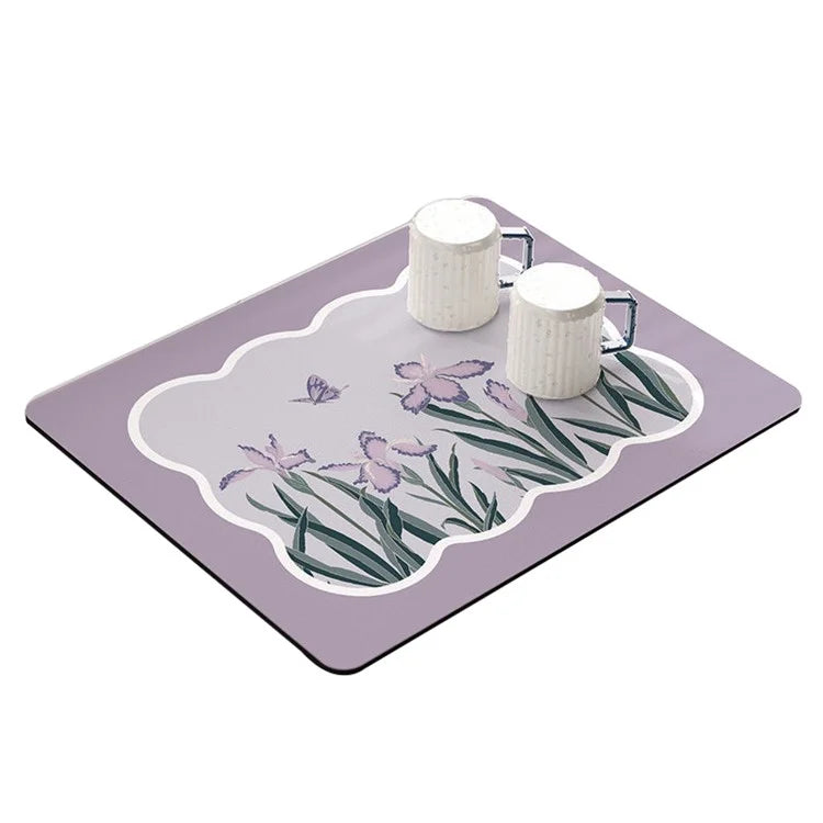 50x60cm Diatomite Super Absorbent Draining Mat Non-Slip Kitchen Counter Tableware Pad