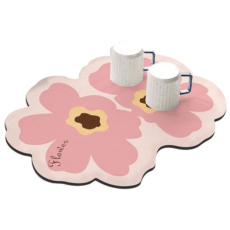 50x60cm Diatomite Super Absorbent Draining Mat Non-Slip Kitchen Counter Tableware Pad