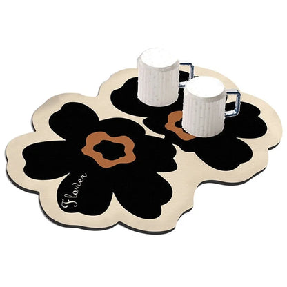 50x60cm Diatomite Super Absorbent Draining Mat Non-Slip Kitchen Counter Tableware Pad