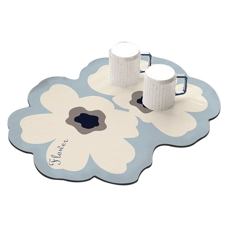 50x60cm Diatomite Super Absorbent Draining Mat Non-Slip Kitchen Counter Tableware Pad