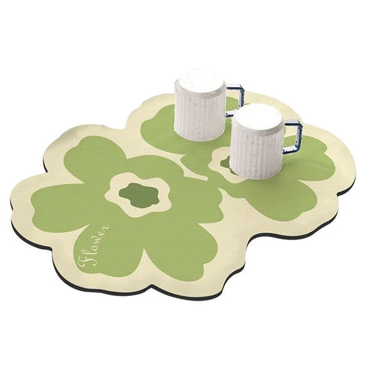 50x60cm Diatomite Super Absorbent Draining Mat Non-Slip Kitchen Counter Tableware Pad