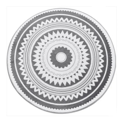 60x60cm Round Bathroom Rug Non-slip Soft Area Mat for Bath Bedroom Playroom