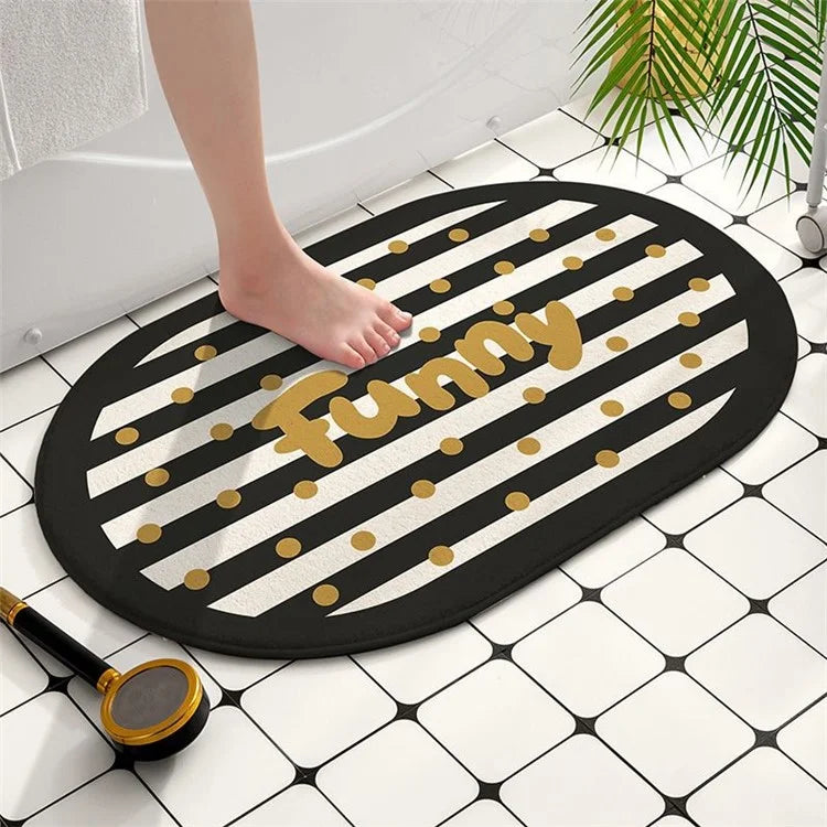 Bathroom Rug 40x60cm Water Absorbent Mat Anti-Slip Bottom