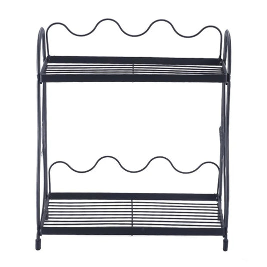 001- ZJ-SS2 Butterfly Design Bathroom Storage Rack Double Layer Metal Shelf