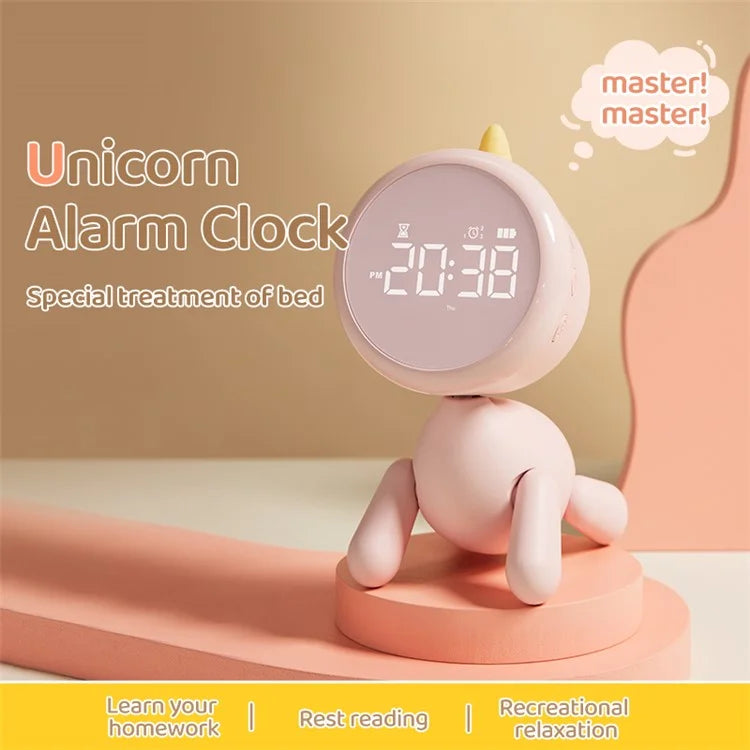 XR-MM-C2305 Cartoon LED Digital Display Desk Clock Student Bedside Night Light Electronic Alarm Clock