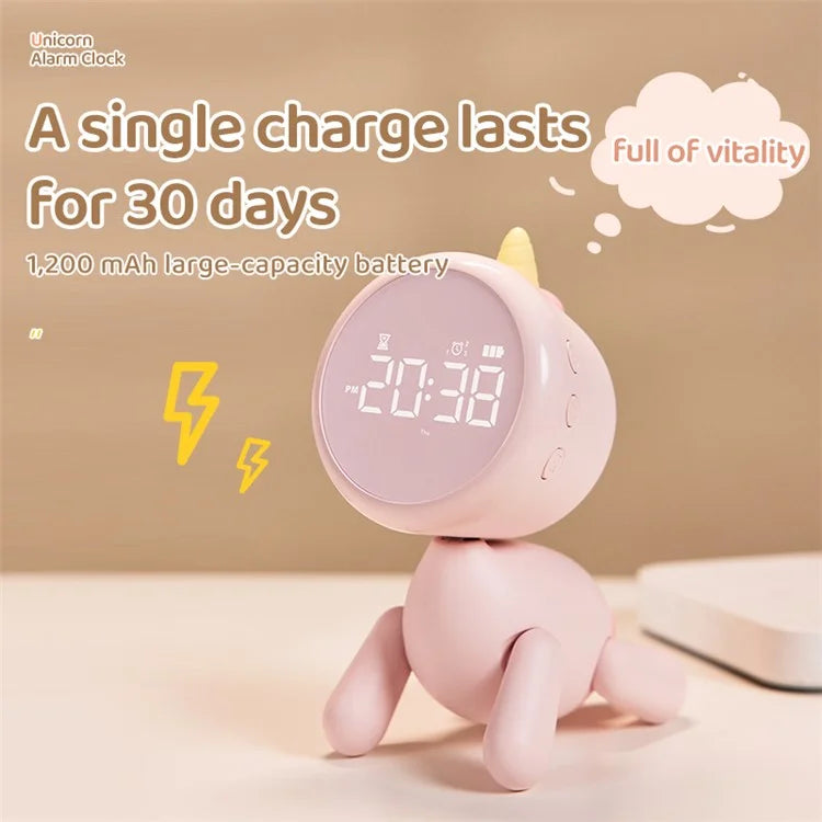 XR-MM-C2305 Cartoon LED Digital Display Desk Clock Student Bedside Night Light Electronic Alarm Clock