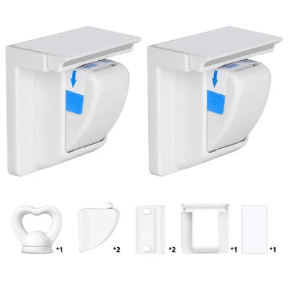 2Pcs Magnetic Cupboard Lock with Key Child Safety Lock for Kitchen Cabinets and Drawers