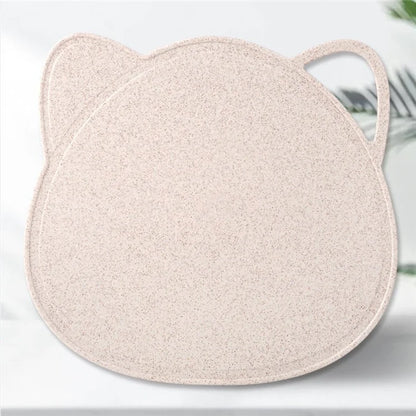Cartoon Cat Antibacterial Wheat Straw Cutting Board Kitchen Chopping Board