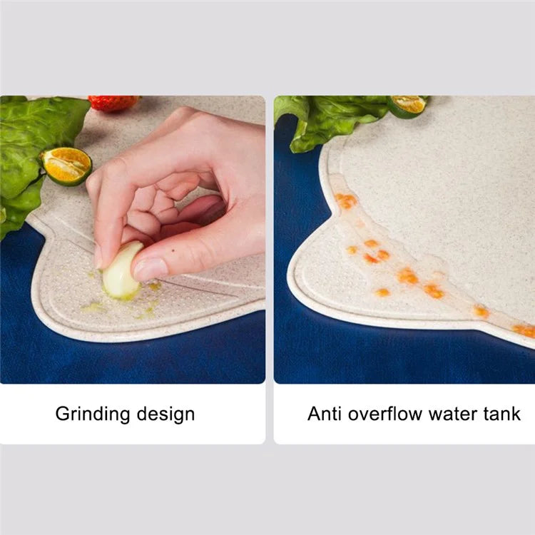 Cartoon Cat Antibacterial Wheat Straw Cutting Board Kitchen Chopping Board