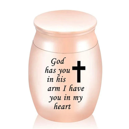 Mini Alloy Cremation Urns Funeral Burial Keepsake Box for Pet Dog Cat Human Remains Ashes