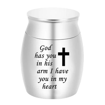 Mini Alloy Cremation Urns Funeral Burial Keepsake Box for Pet Dog Cat Human Remains Ashes