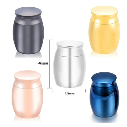 Mini Alloy Cremation Urns Funeral Burial Keepsake Box for Pet Dog Cat Human Remains Ashes