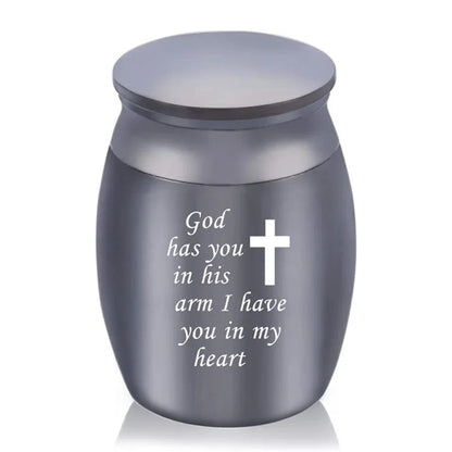 Mini Alloy Cremation Urns Funeral Burial Keepsake Box for Pet Dog Cat Human Remains Ashes