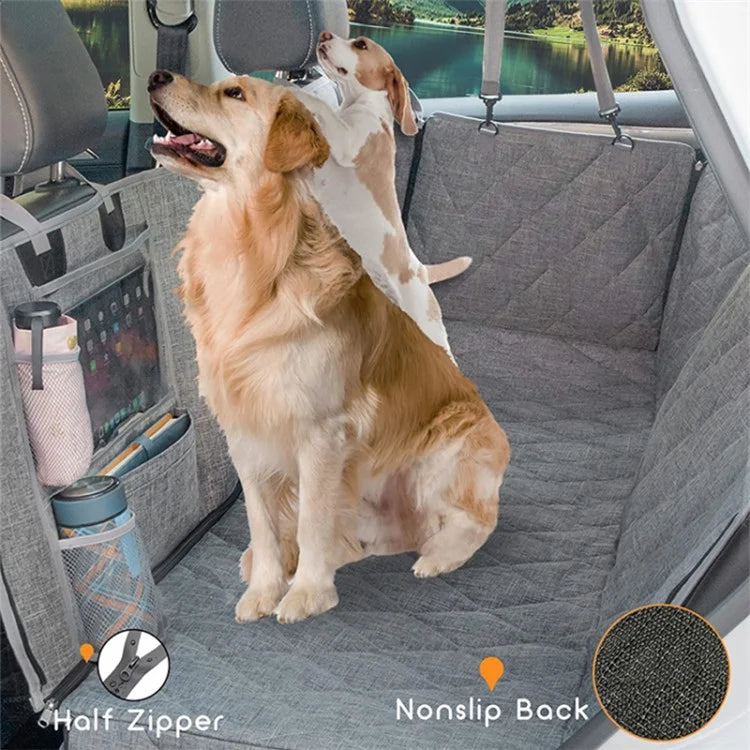 CZD-U-01 137x147cm Car Back Seat Detachable Pet Mat Waterproof Pet Dog Car Hammock