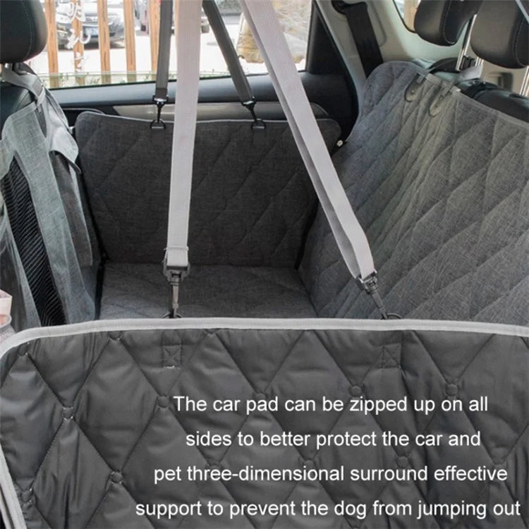 CZD-U-01 137x147cm Car Back Seat Detachable Pet Mat Waterproof Pet Dog Car Hammock