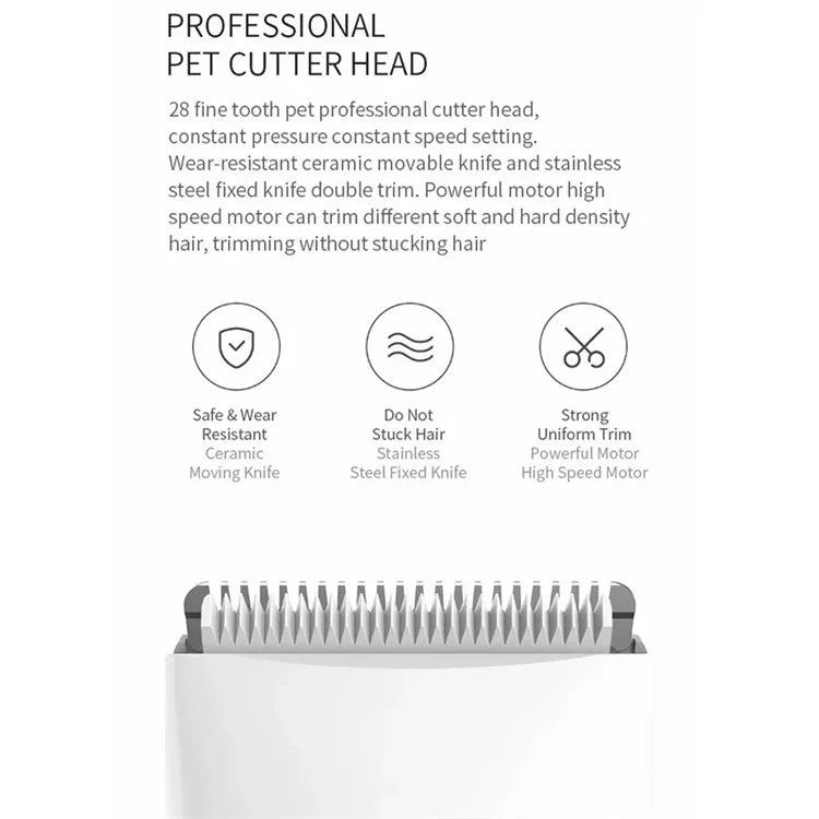 XIAOMI YOUPIN Pawbby MG-HC001 Pet Electric Hair Shaver Rechargeable Dog Grooming Clippers with Lubricant